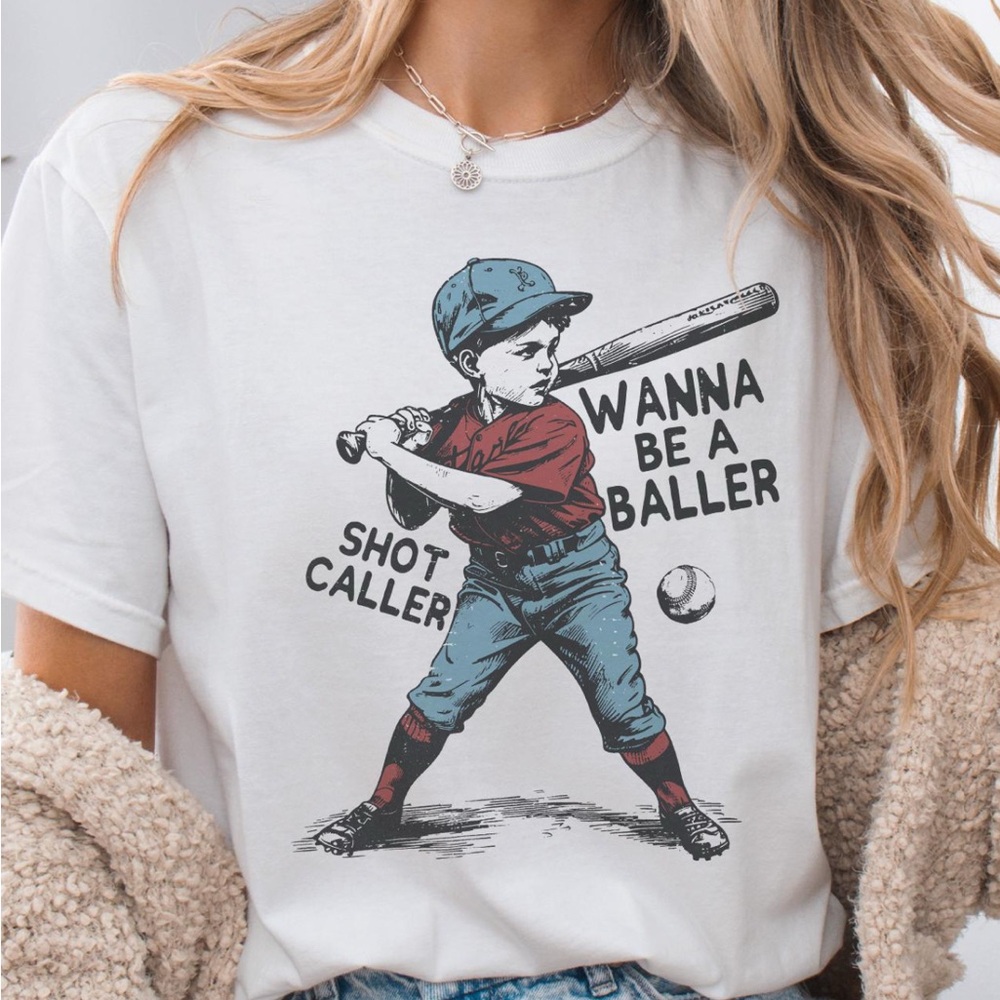 Wanna Be A Baller Baseball Shirt - Picture 2 of 2